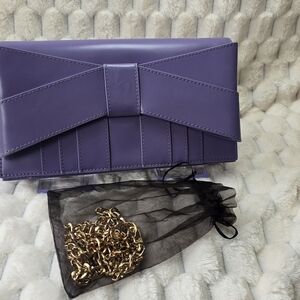 Zac Possen Purple Bow Clutch/ Crossbody
